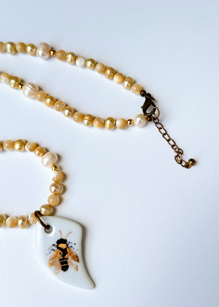 Bee Pearl Necklace