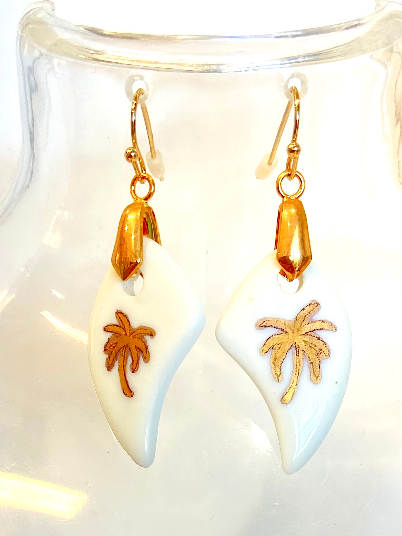 Palm tree earrings Gold Palm Tree Jewelry