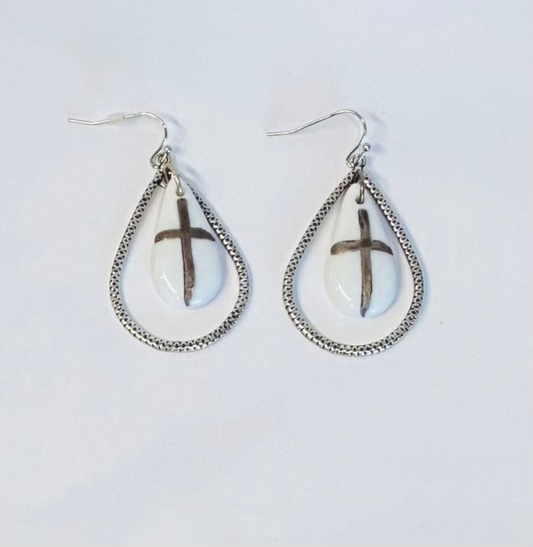 Cross Earring for Mother friend gift teach gift nurse gift cross jewelry stainless steel