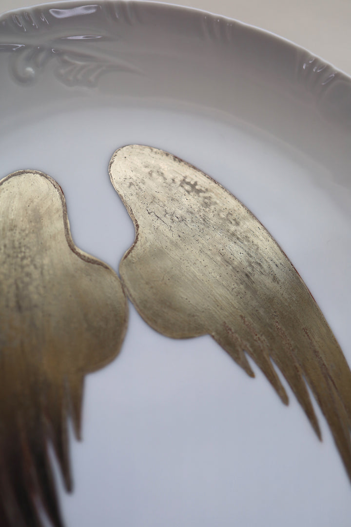 Angel Wing Platter in Platinum