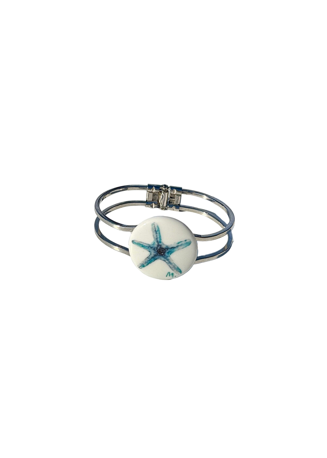 Starfish Pendant Stainless Steel Bangle