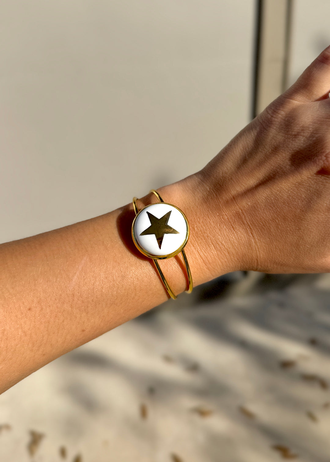 Gold Star Adjustable Cuff Bracelet