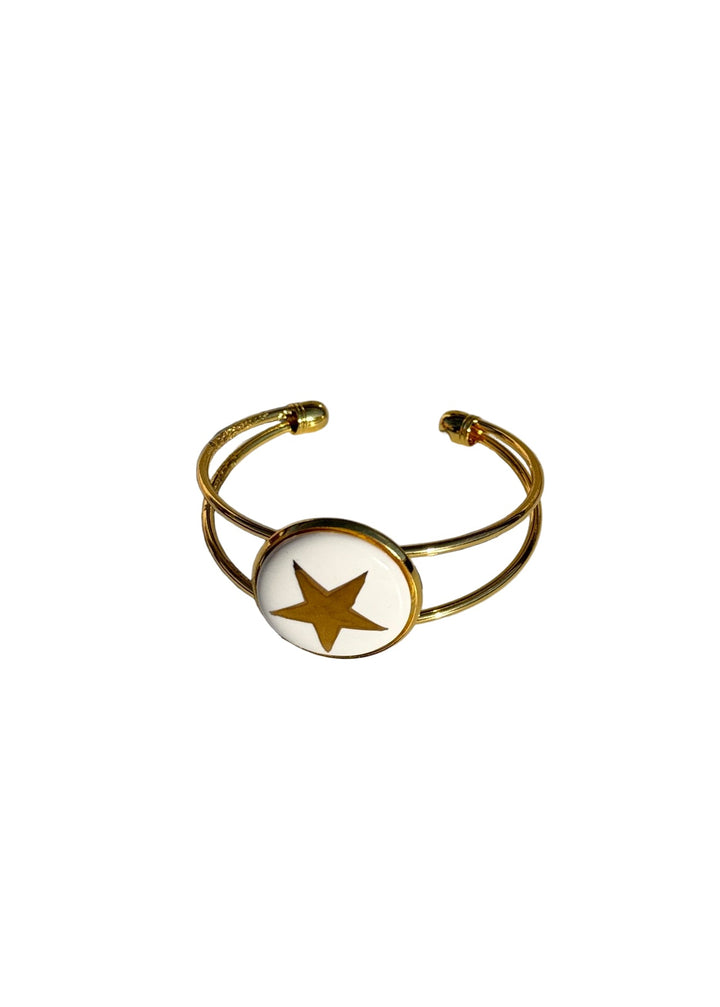 Gold Star Adjustable Cuff Bracelet