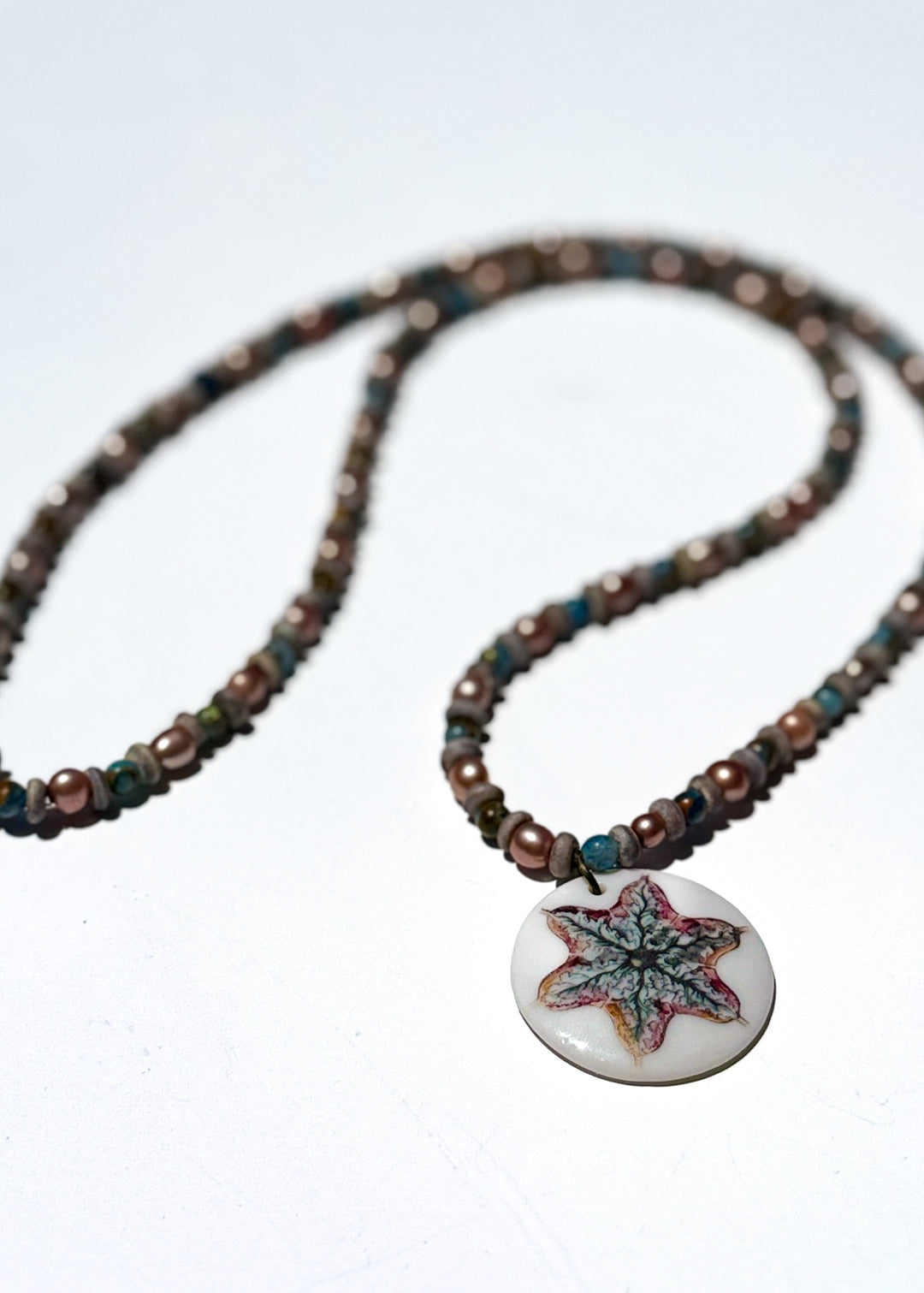 Coastal Starfish Porcelain Pendent Necklace