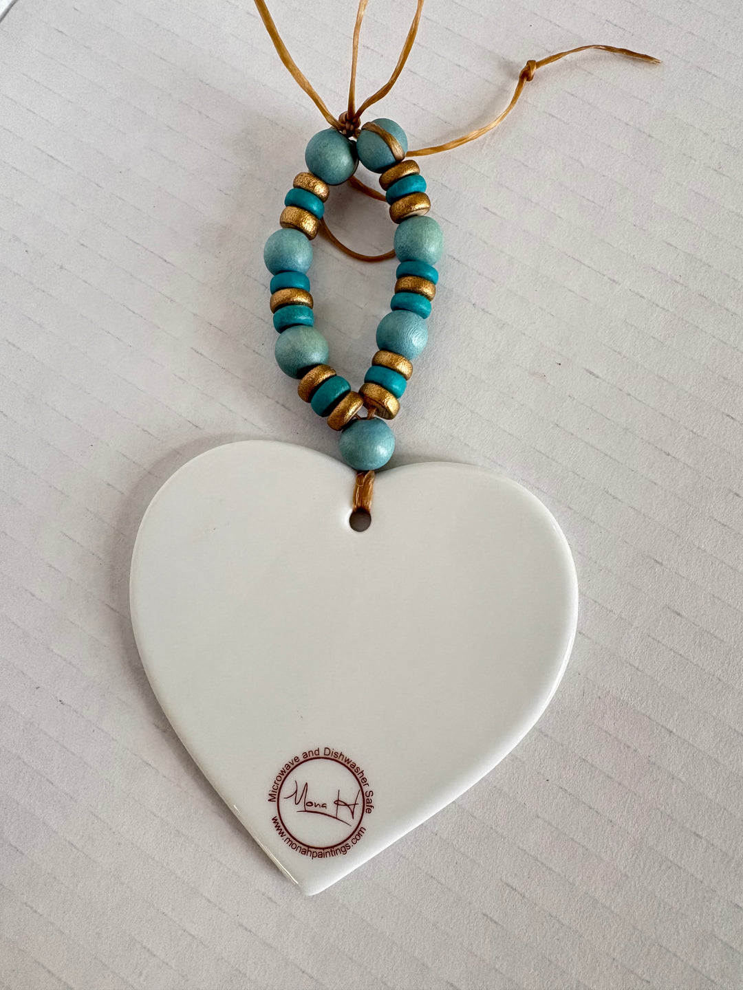 Turquoise Golf Ball Wine Bottle Beverage Tag – Hand Painted Porcelain Golf Gift by MadebyMonaH