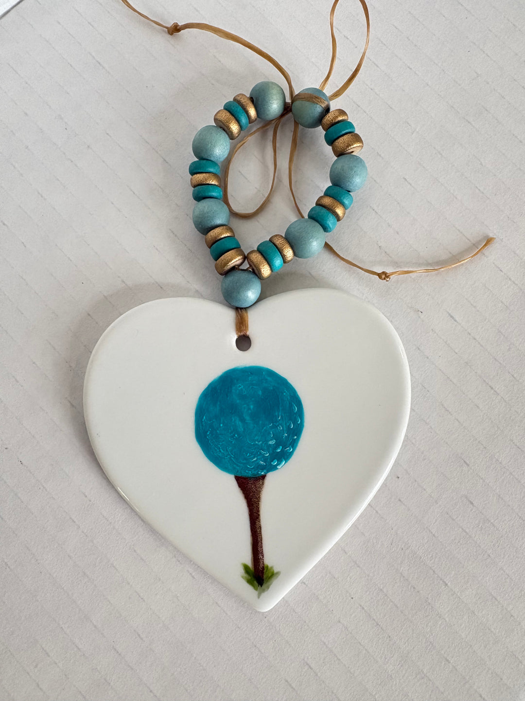 Turquoise Golf Ball Wine Bottle Beverage Tag – Hand Painted Porcelain Golf Gift by MadebyMonaH