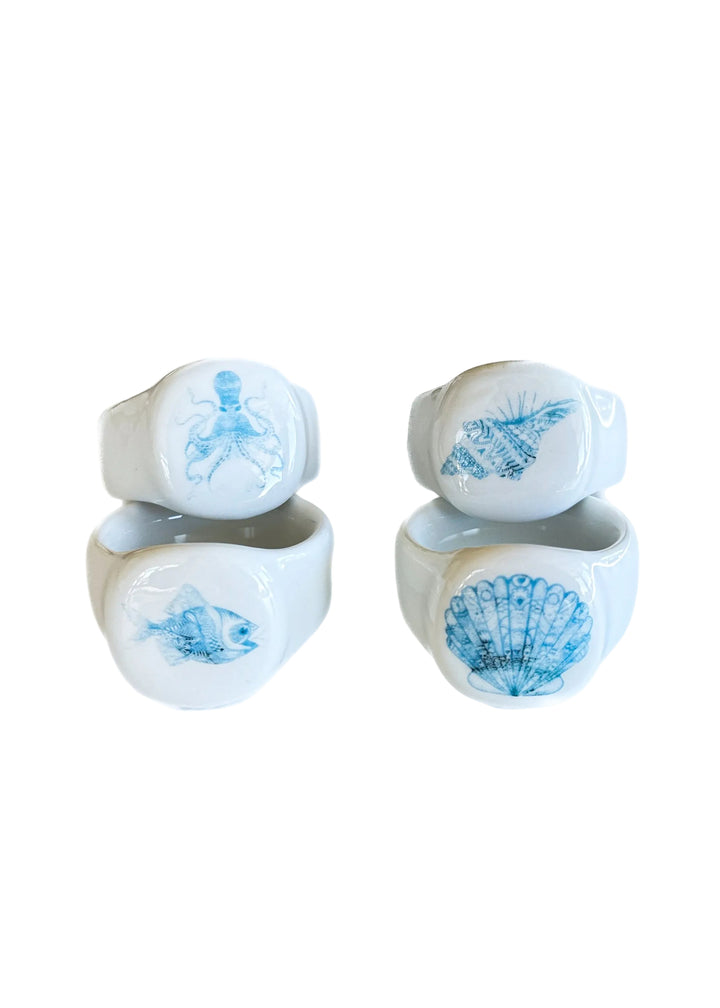 Coastal Blue Napkin Rings