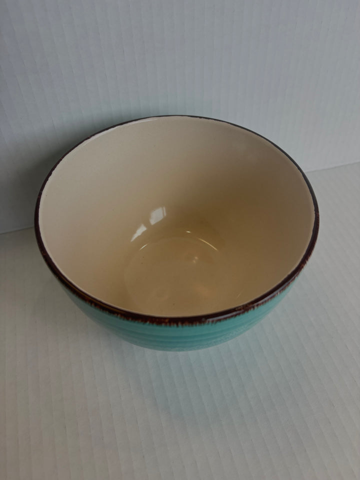 Hand-Painted Butterfly Porcelain Bowl – Coastal Aqua Serving Bowl by MadebyMonaH