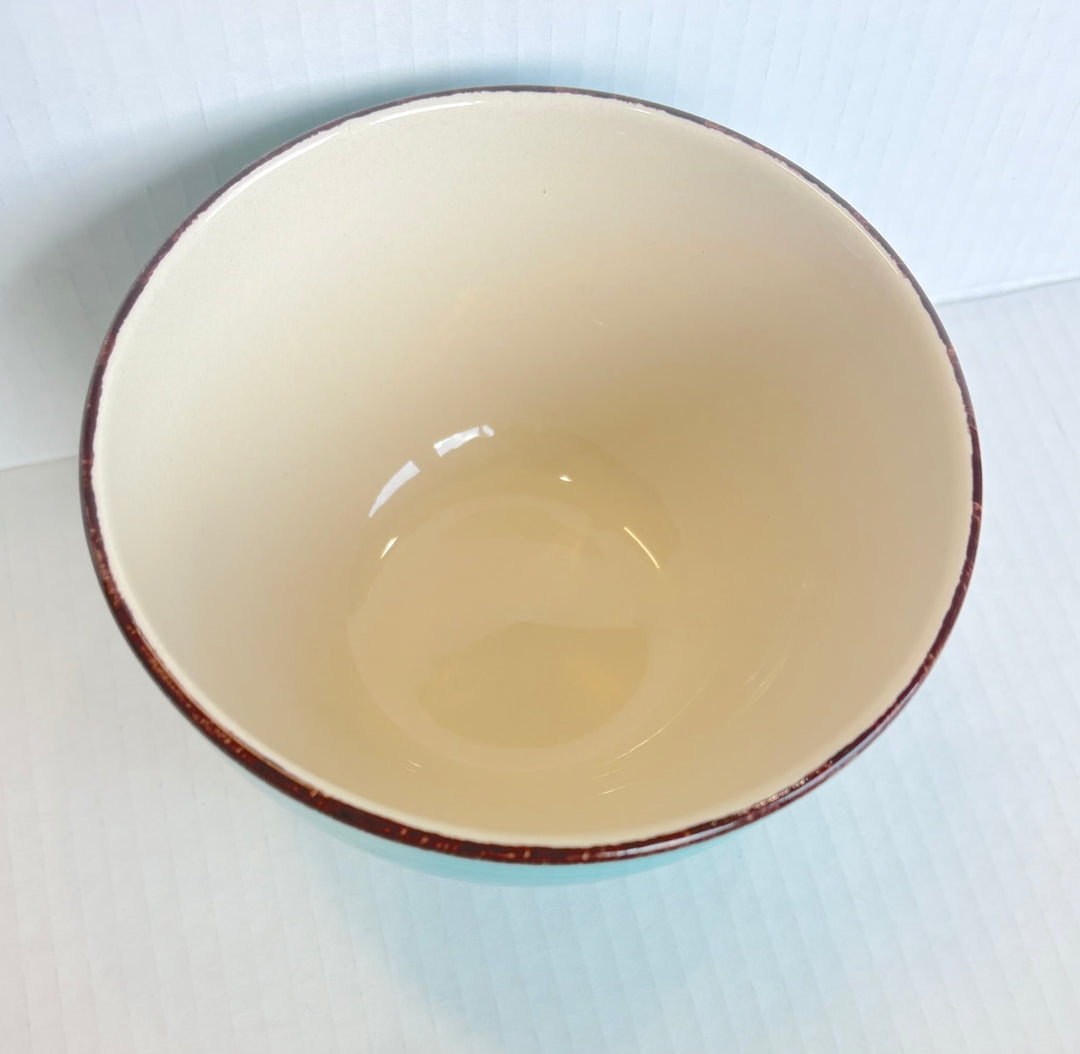 Hand-Painted Butterfly Porcelain Bowl – Coastal Aqua Serving Bowl by MadebyMonaH