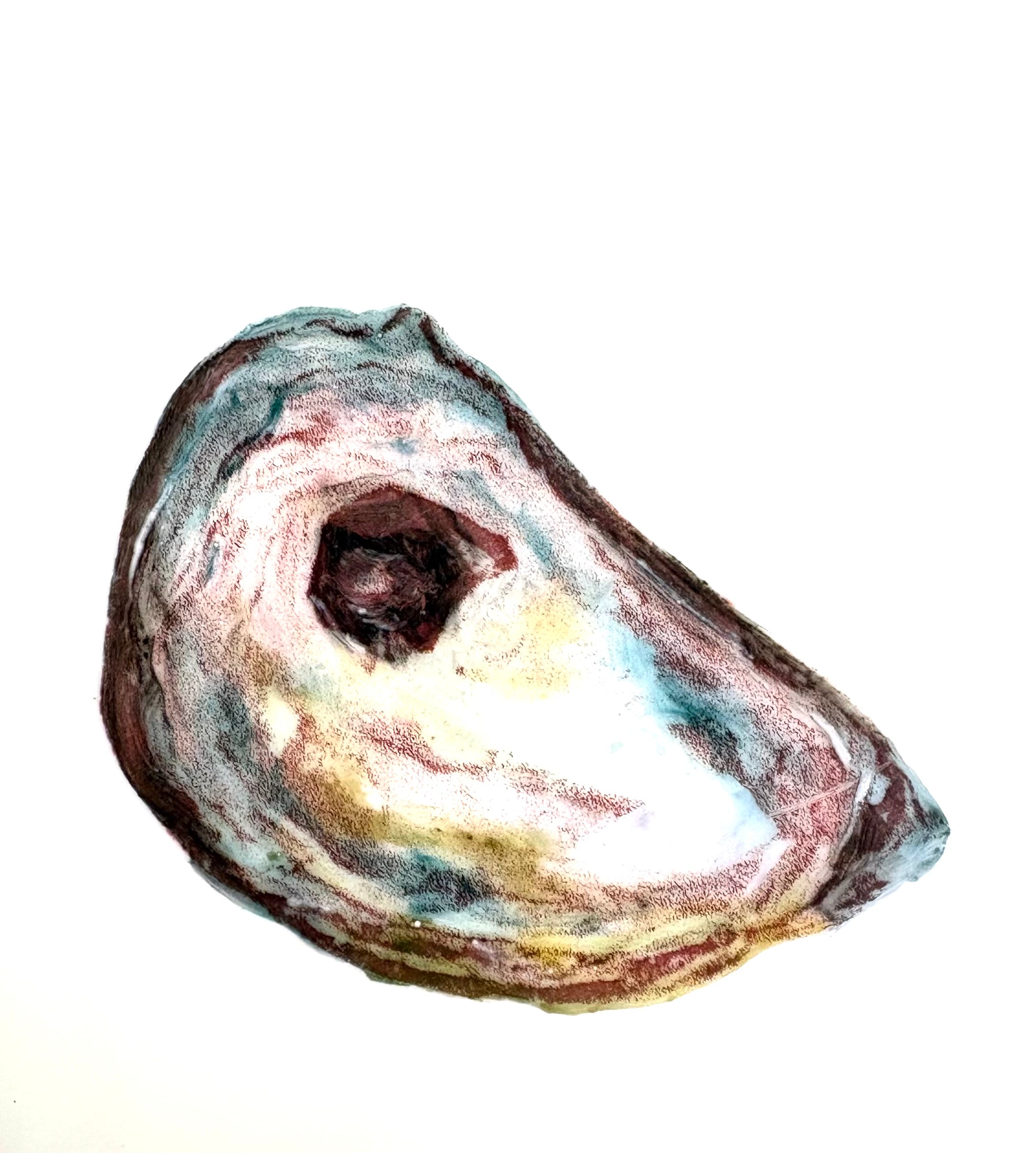 Hand-Painted Oyster Wine Bottle Cheese Board by MadebyMonaH