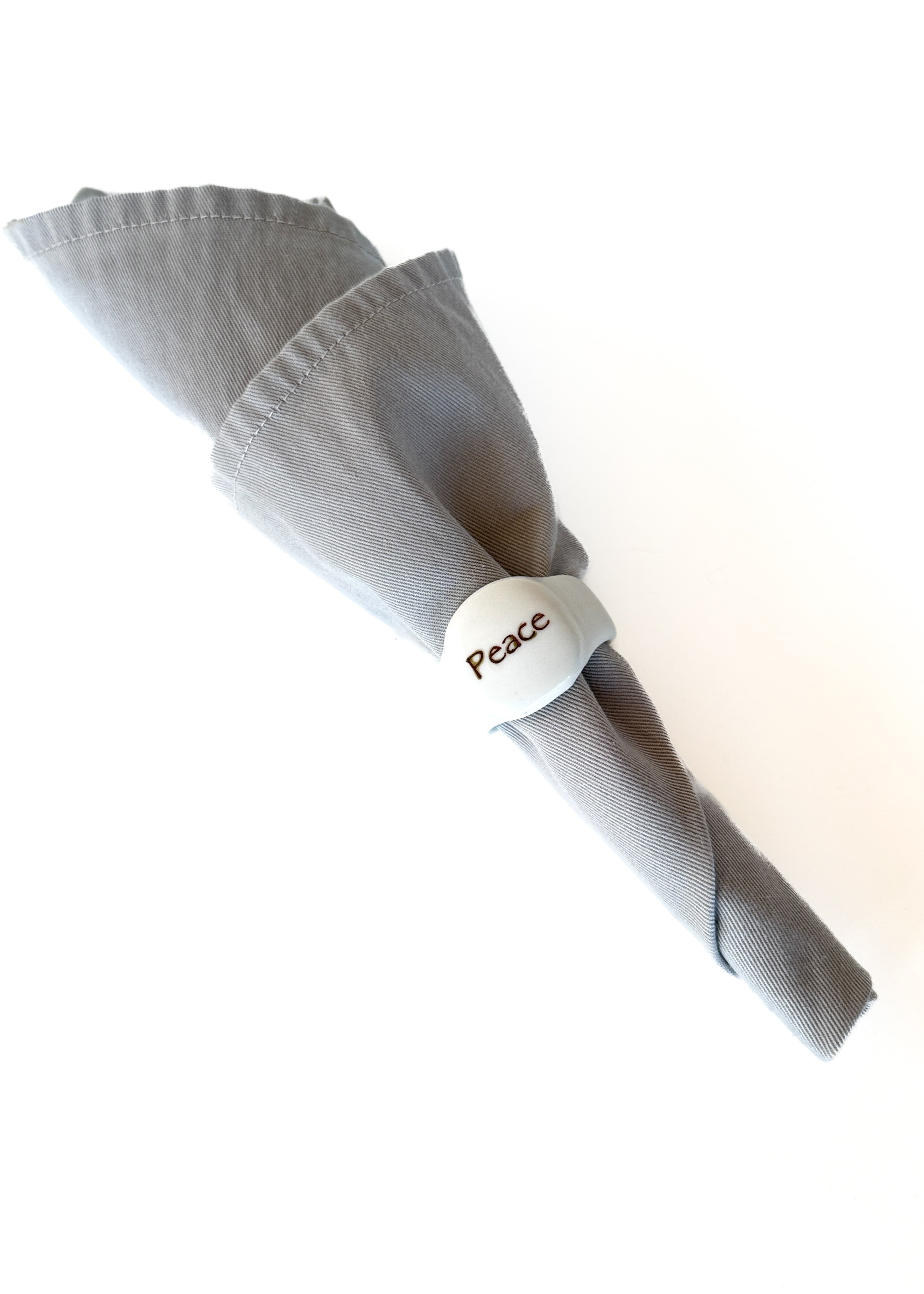 Porcelain Napkin Rings Word's