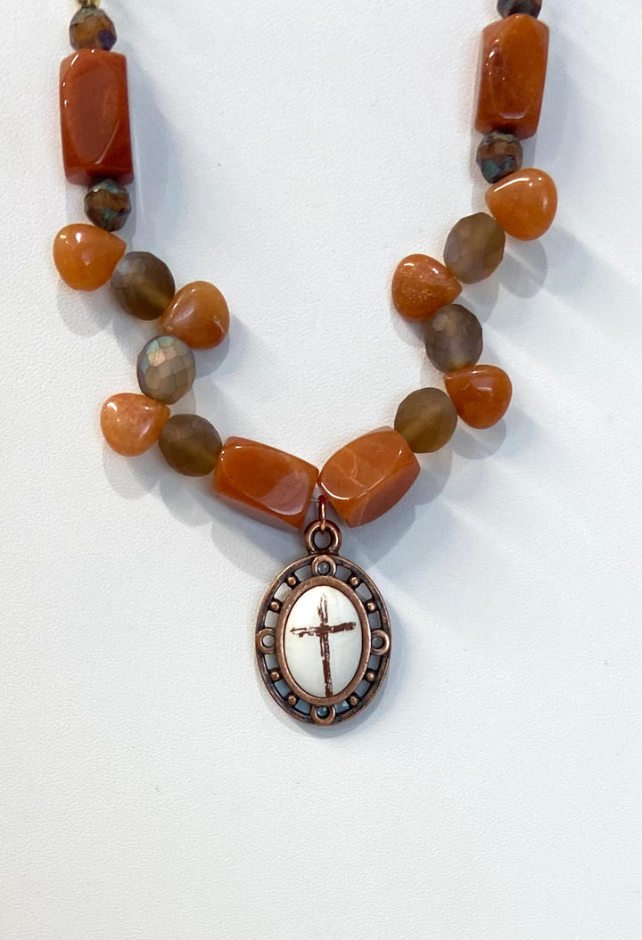 Cross Beaded Necklace