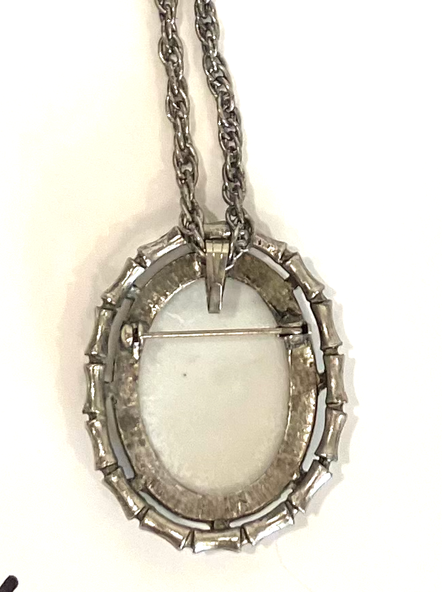 Angel Wing Necklace Pin Silver Chain