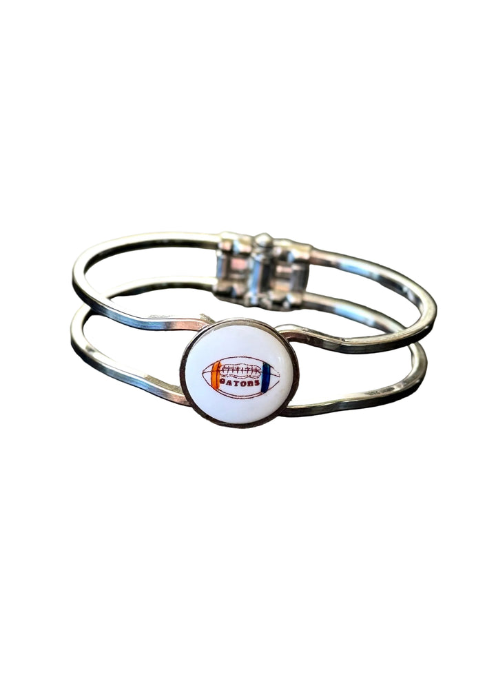 Florida Gator Silver Clasp Bracelet