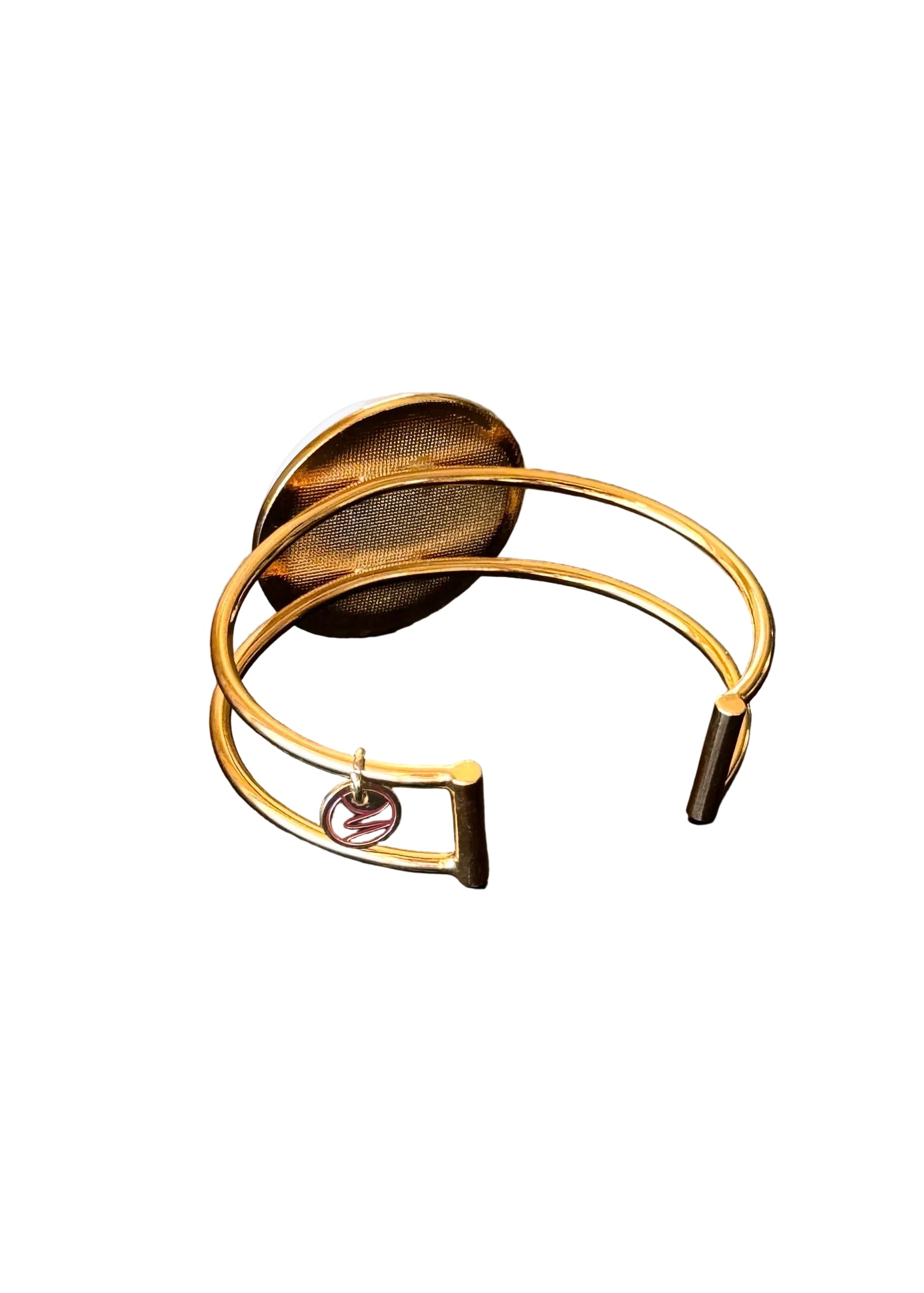 Gator Gold and Platinum Pendant Gold Bracelet