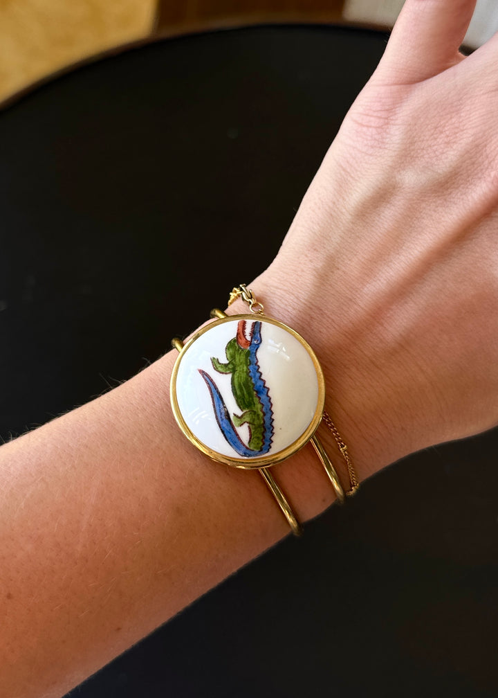 Florida Gator Gold Game Day Adjustable Gold Cuff Bracelet