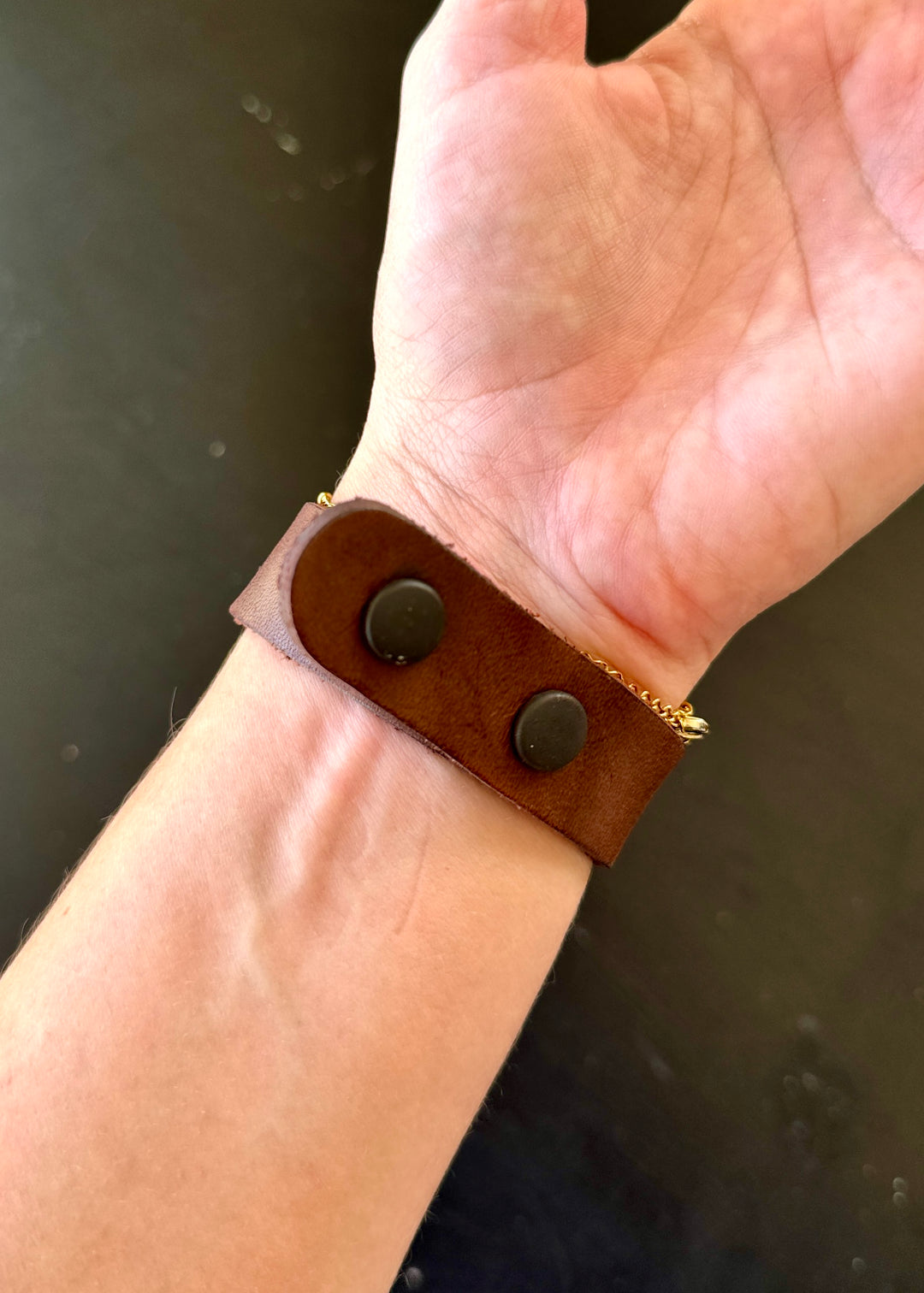 Gator Pendant on a Brown Leather Wrap Bracelet