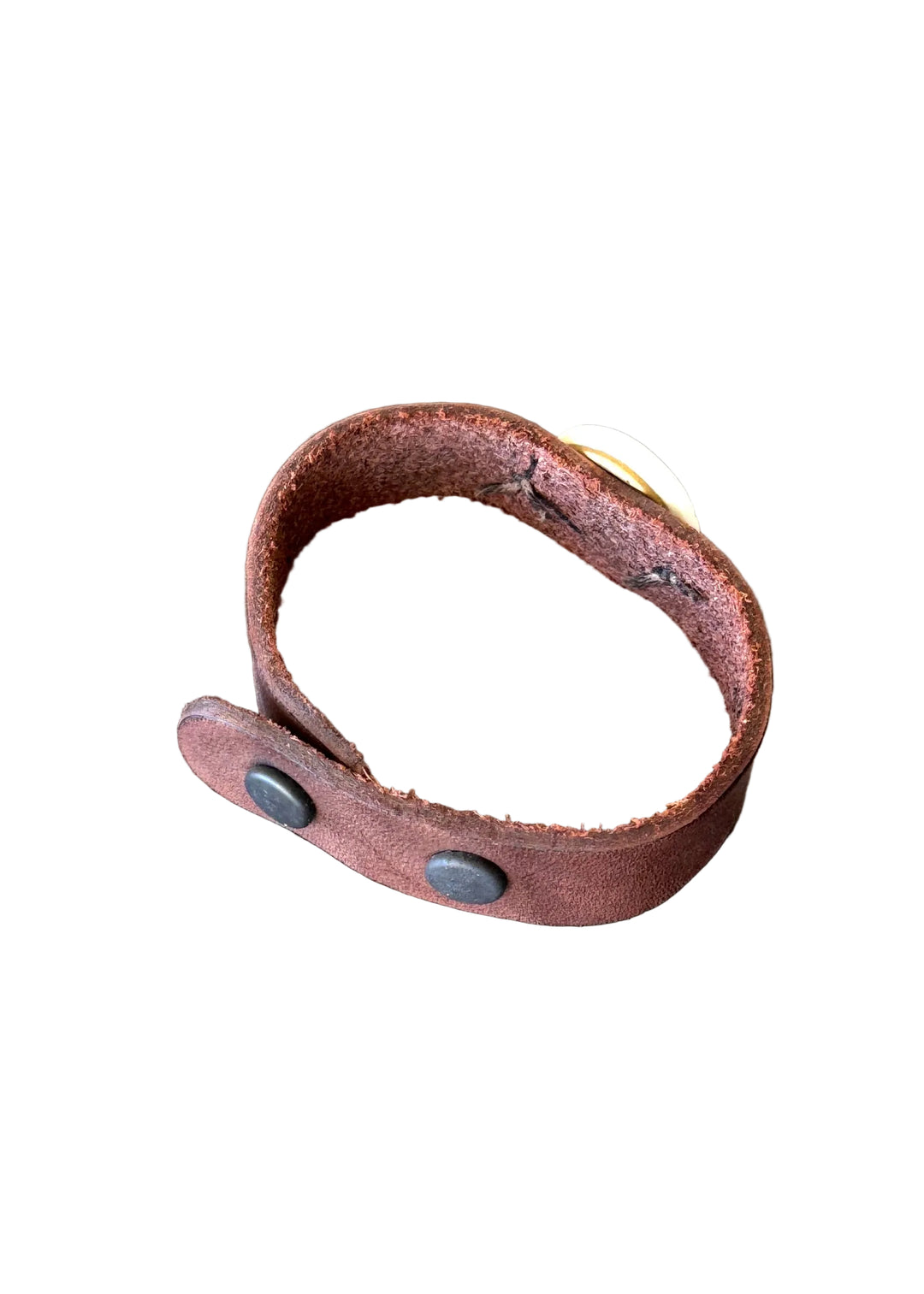 Gator Pendant on a Brown Leather Wrap Bracelet