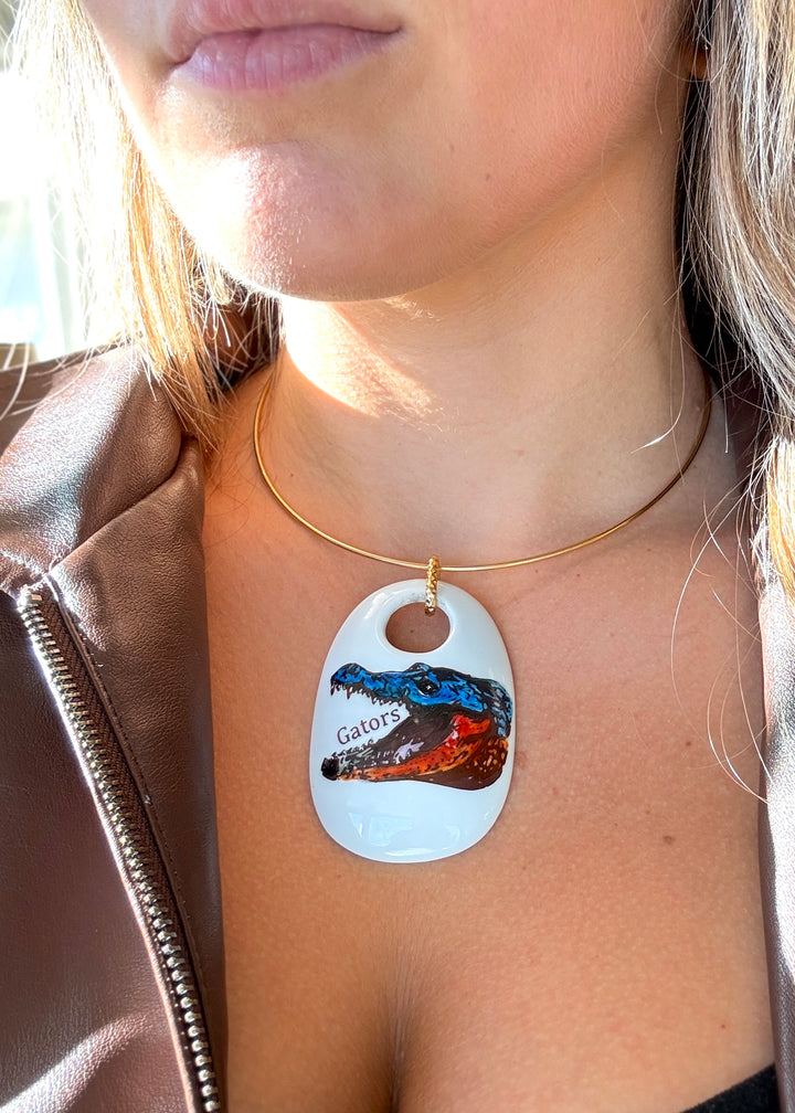 Florida Gator Game Day Gold Necklace