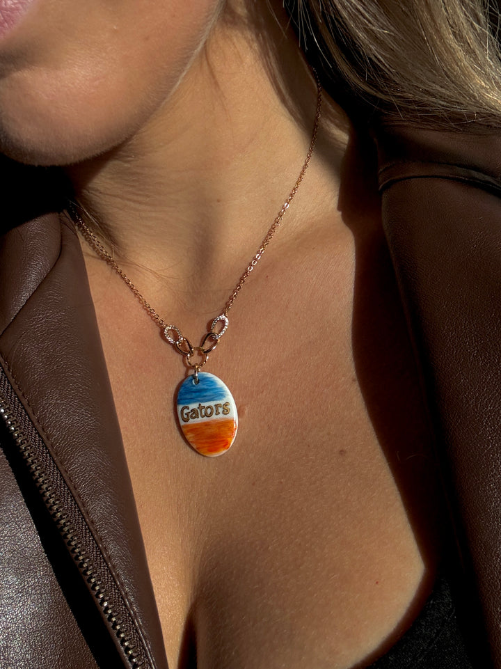 Florida Gators Game Day Gold Pendent Necklace
