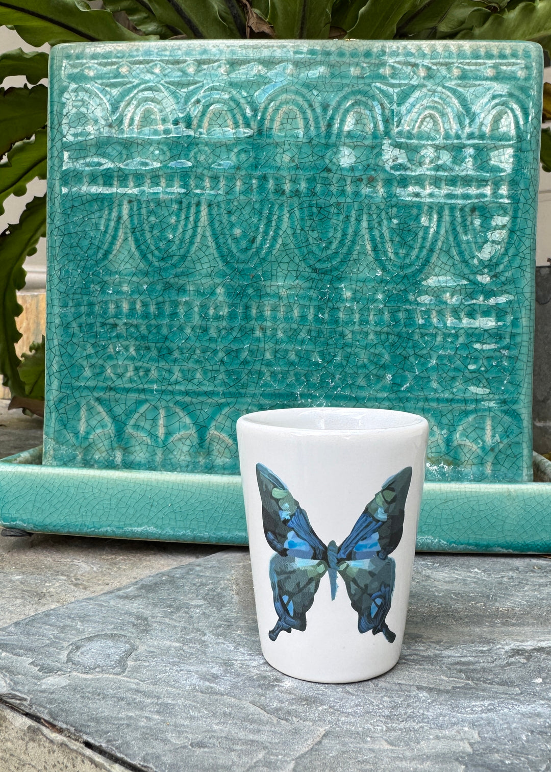 Butterfly Shot Glass, blue