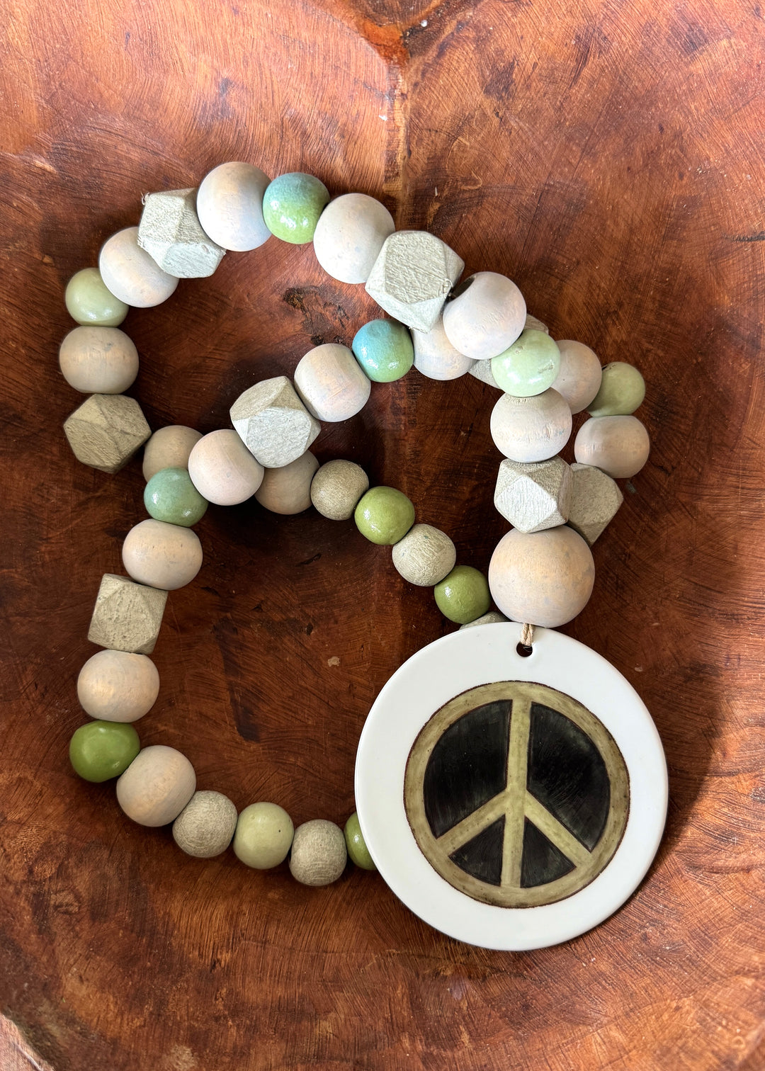 Peace Sign Tabletop Beaded Anchor