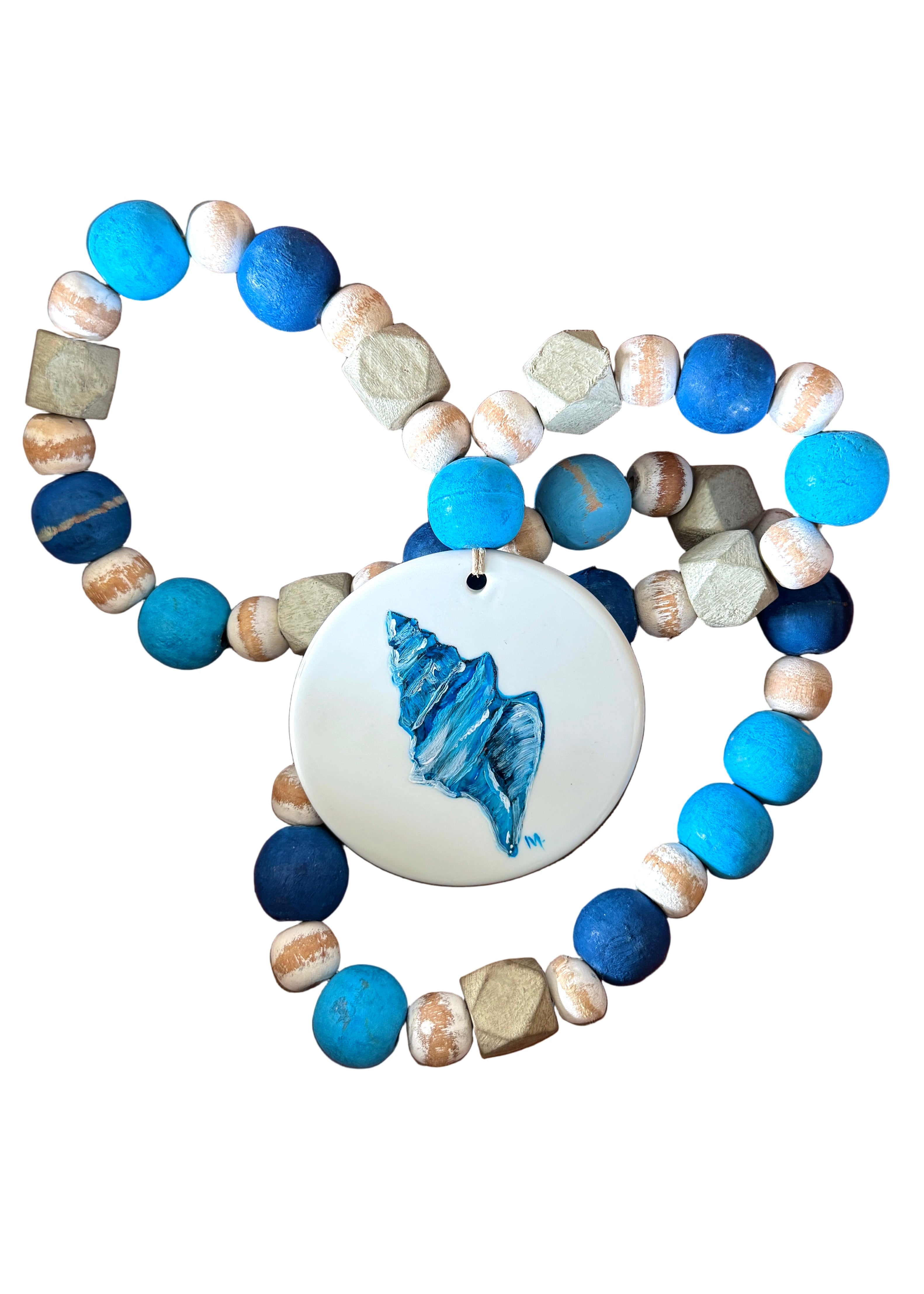 Seashell Coastal Table Bead Decor