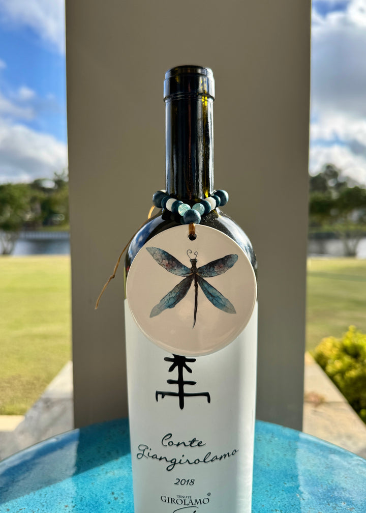 Dragonfly Beverage Tag