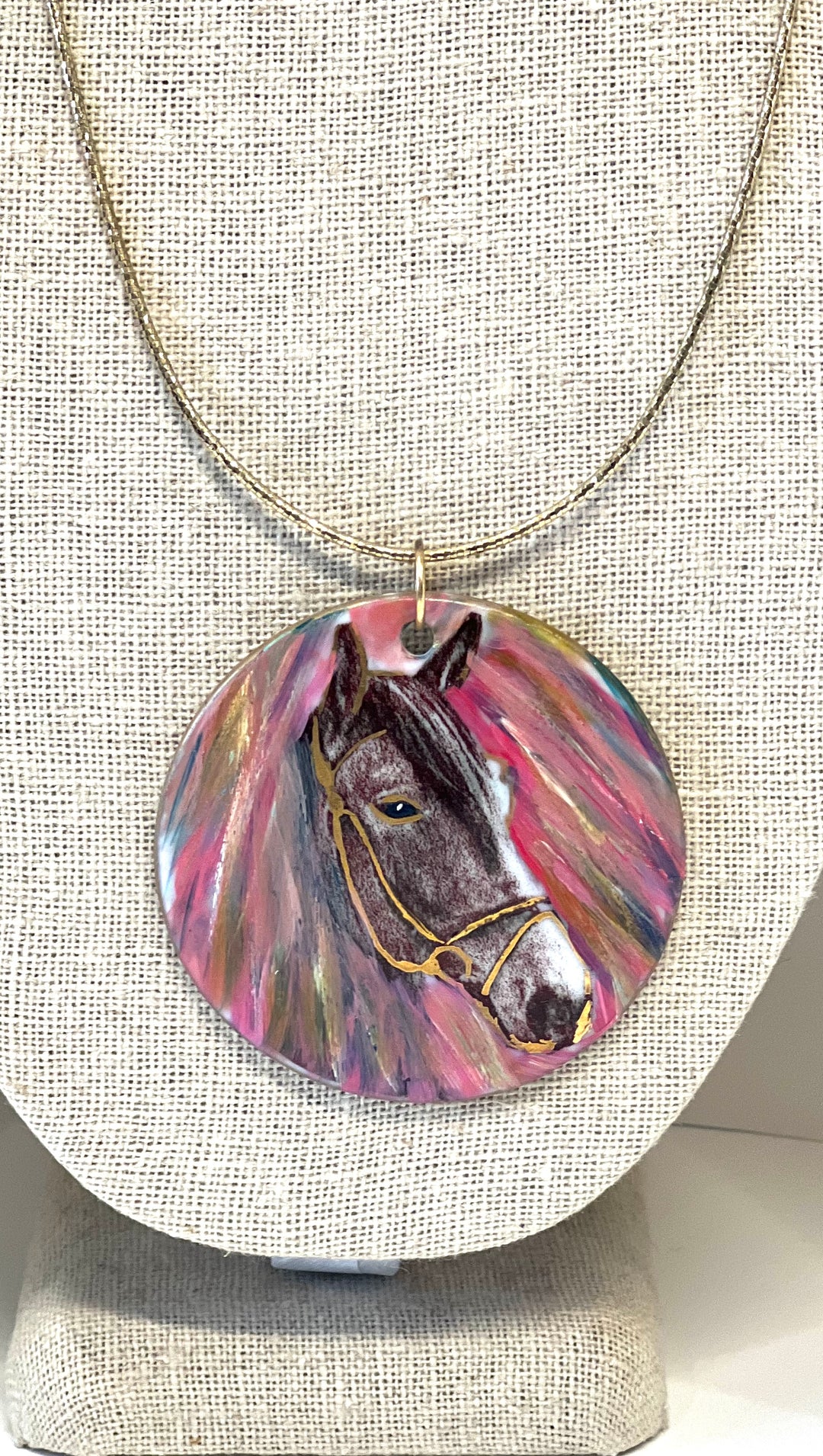 Colorful Horse Pendant Necklace