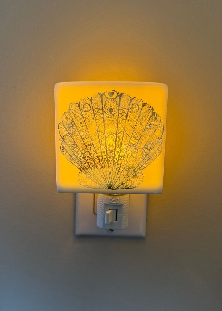 Coastal Seashell Porcelain Nightlight