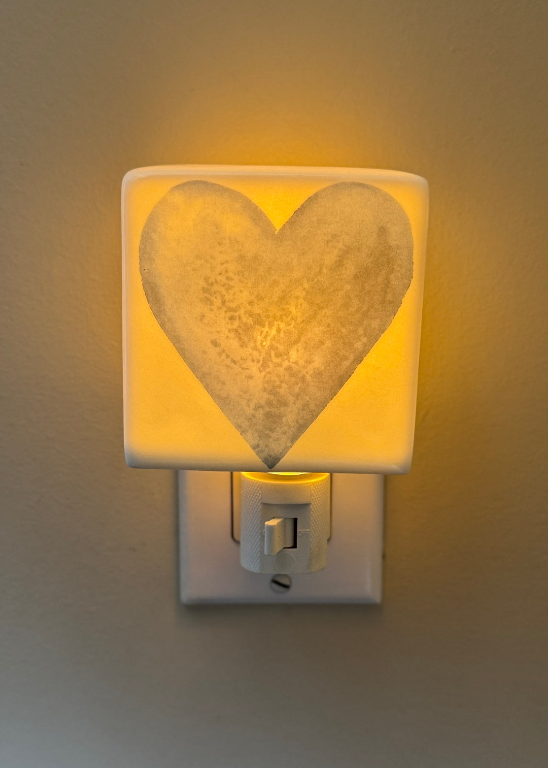 Blue Heart Porcelain Nightlight