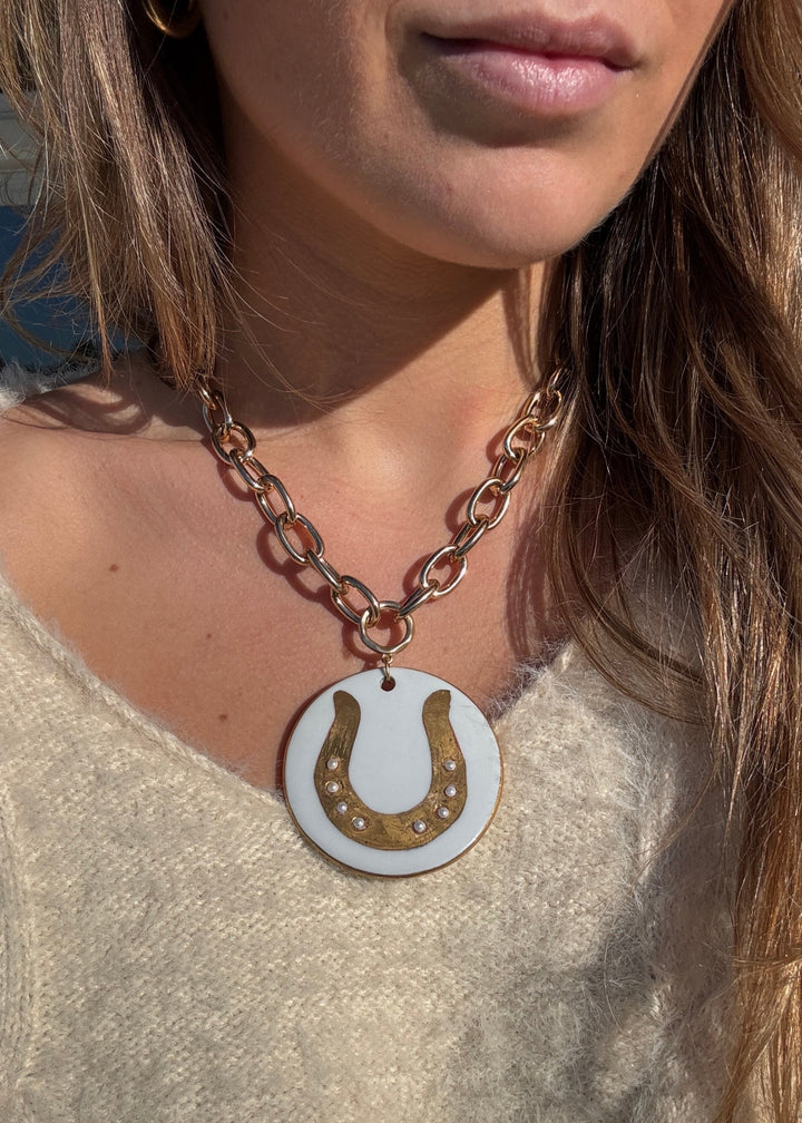 Horseshoe Pendant Necklace