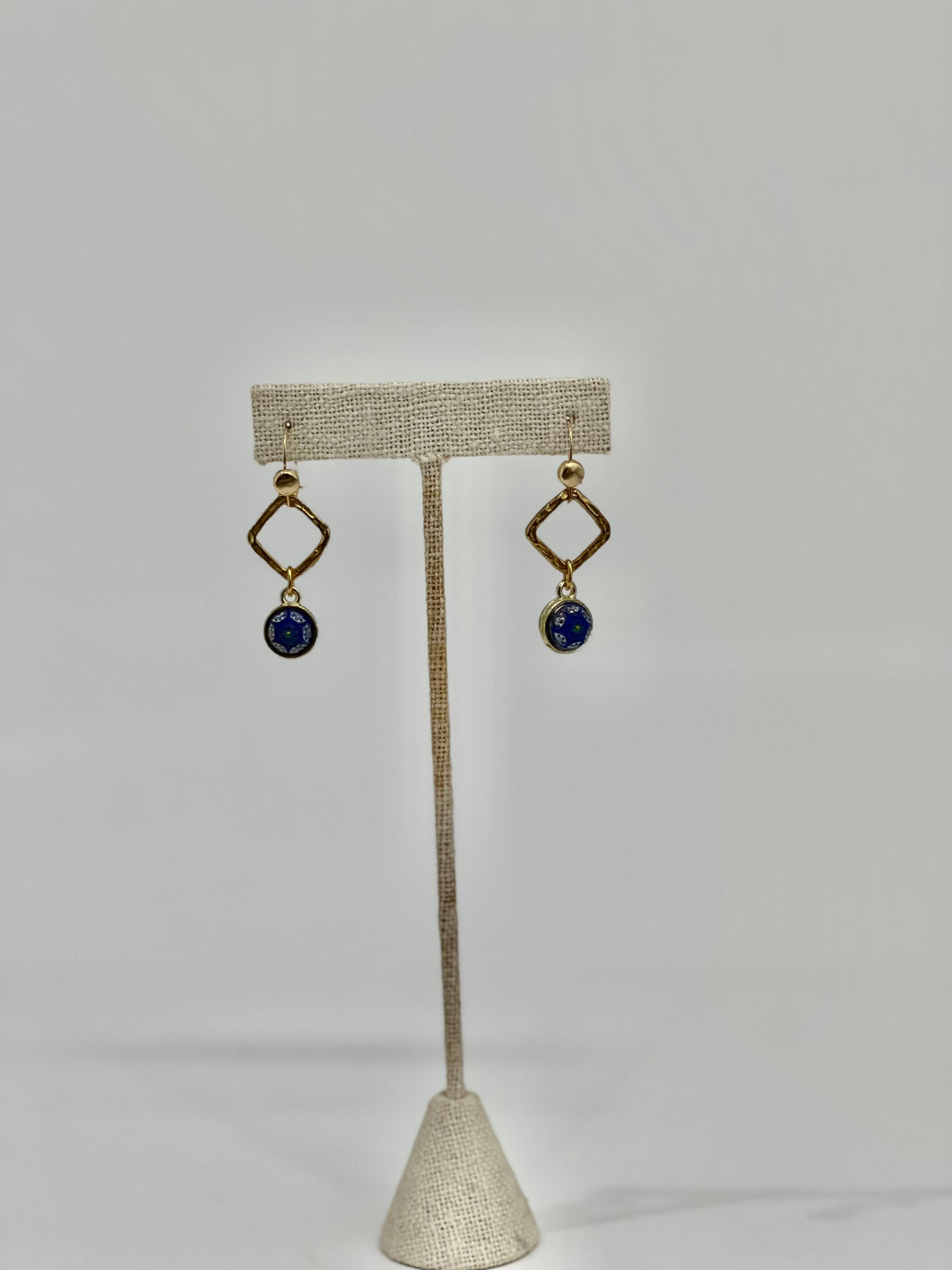 Mini Mosaic Dangling Earrings (Blue)