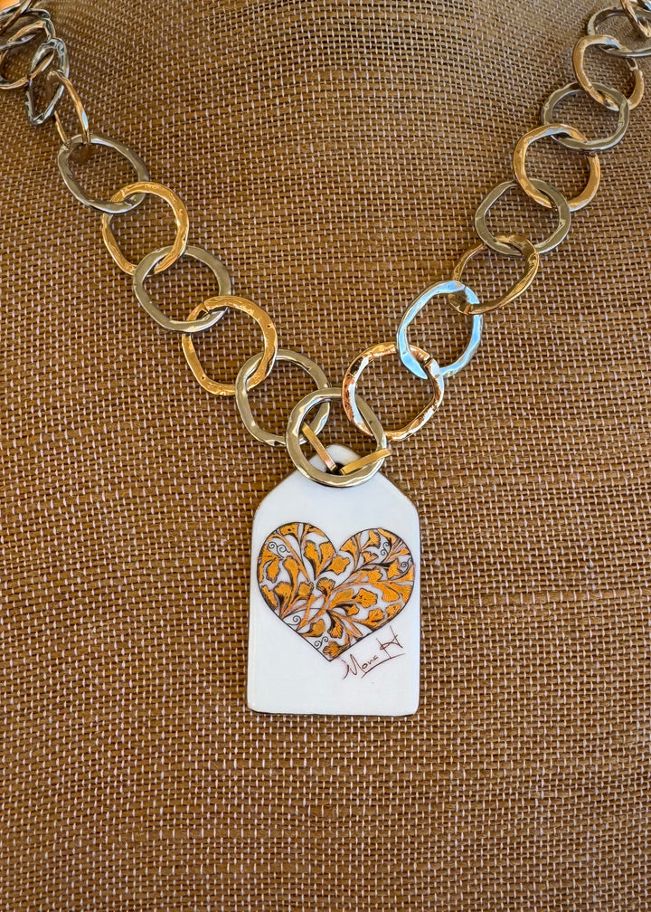 Heart Necklace, Valentine's Day Gold Necklace, Chain Necklace