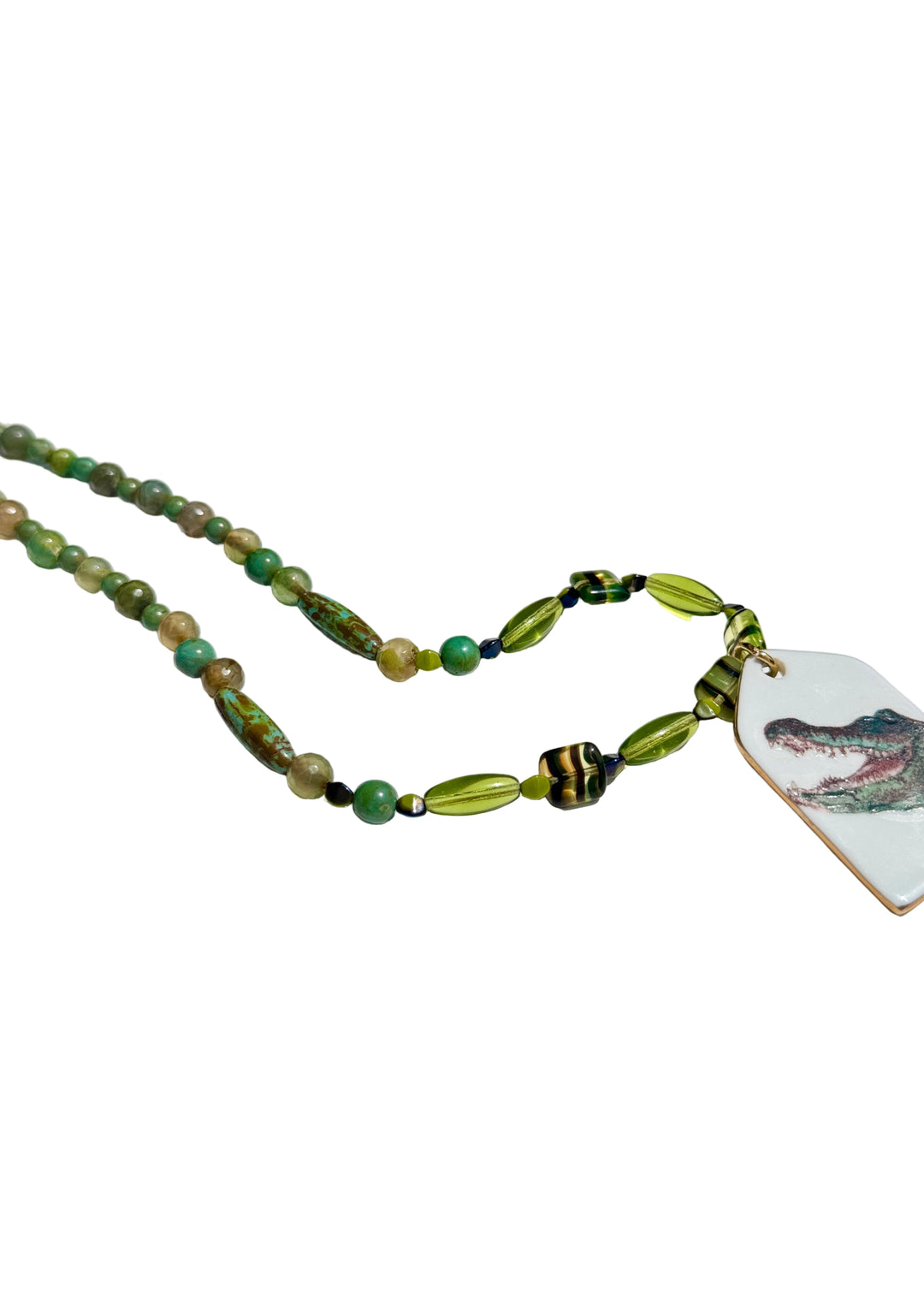 Green Florida Gator Necklace