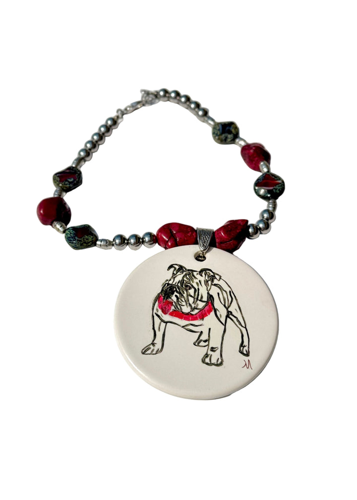 Georgia Bulldog Choker Necklace
