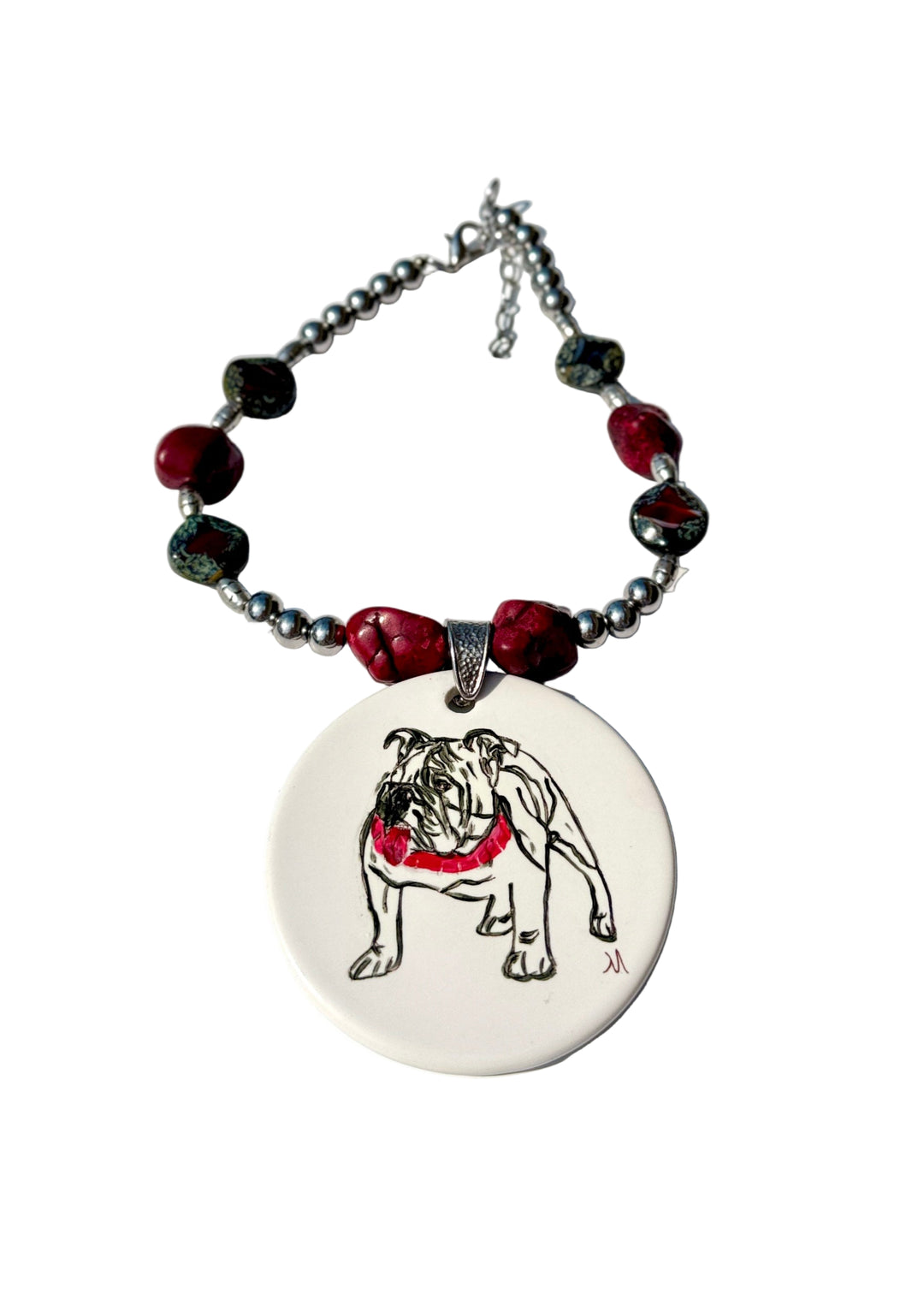 Georgia Bulldog Choker Necklace