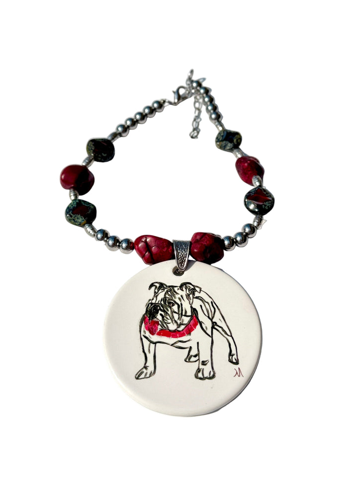 Georgia Bulldog Choker Necklace