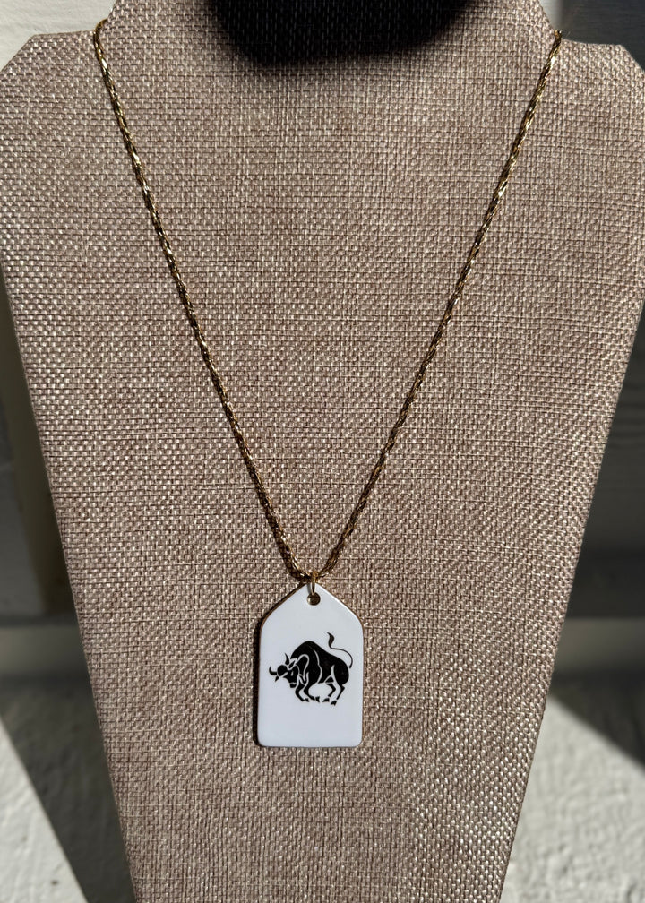 Zodiac Necklace, Taurus Necklace, Zodiac Jewlery