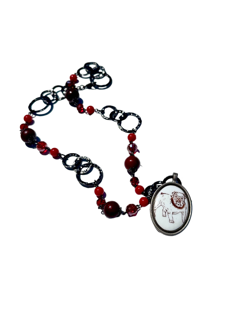Georgia Bulldog Beaded Gameday Necklace