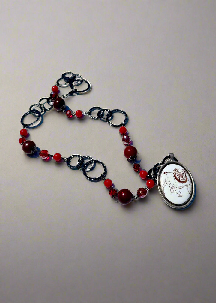 Georgia Bulldog Beaded Gameday Necklace