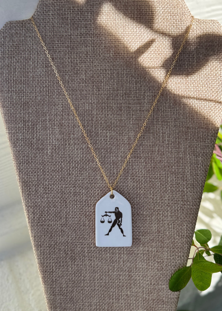 Zodiac Necklace, Libra Necklace, Zodiac Jewlery