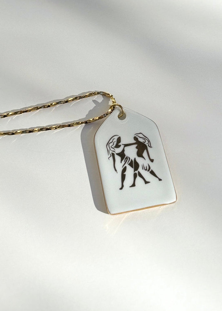 Zodiac Necklace, Gemini Necklace, Zodiac Jewlery