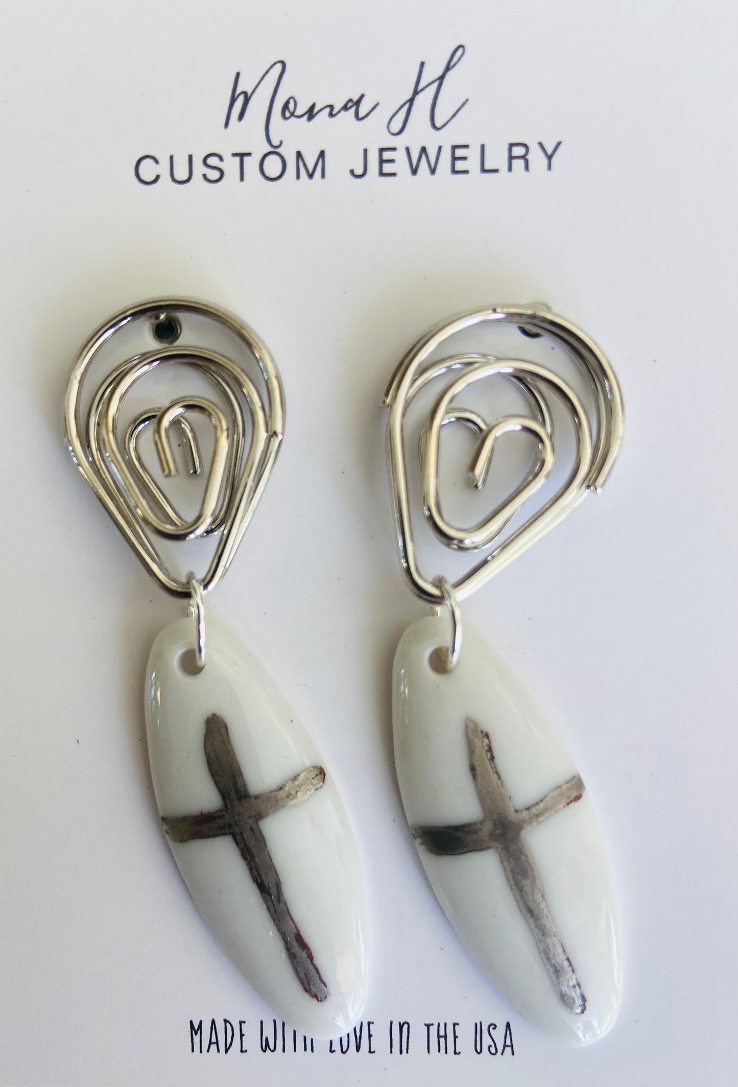 Cross Earrings for mom Earrings for her best gift cross lovergift