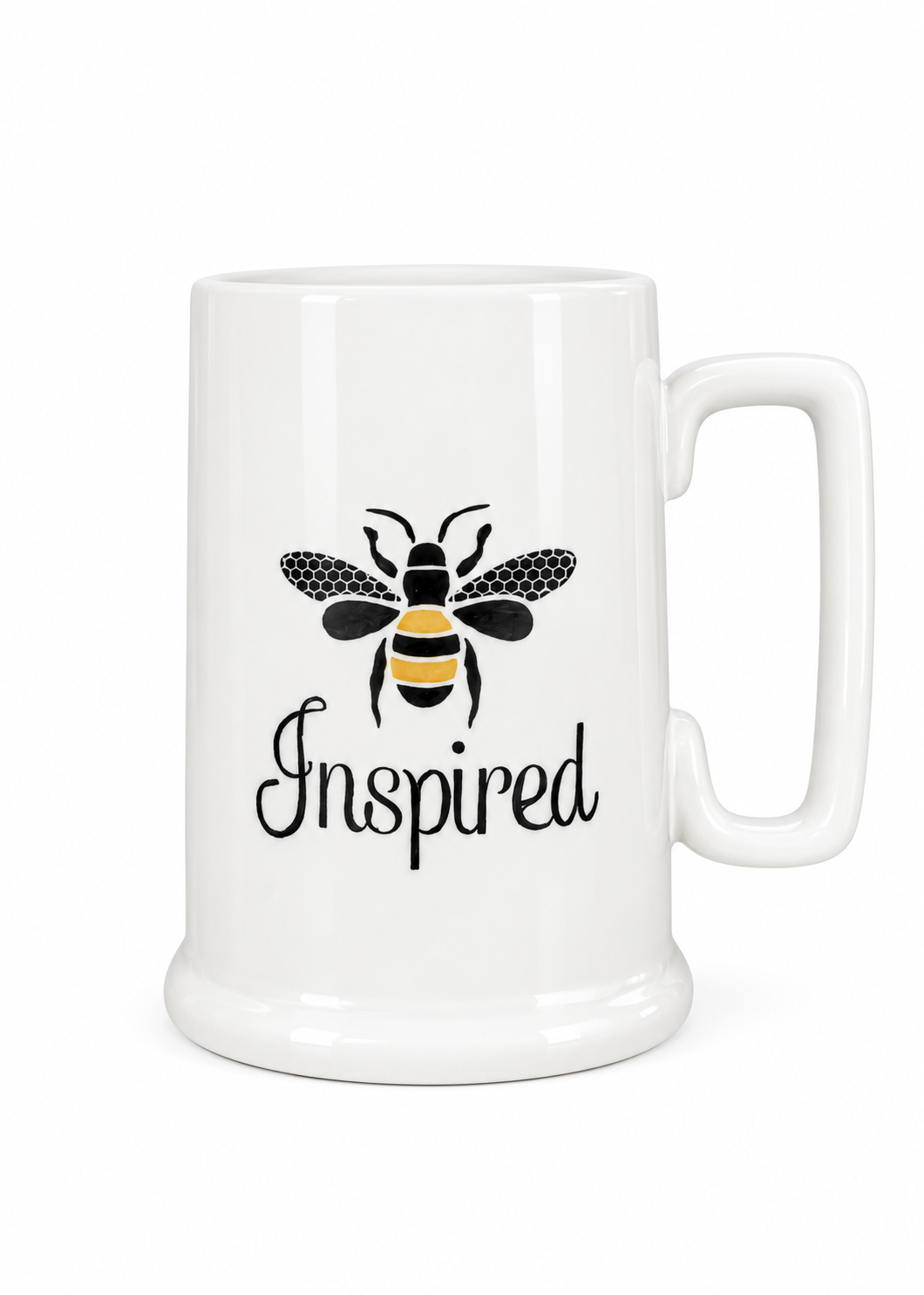 Hand-Painted Inspired Bee Porcelain Mug