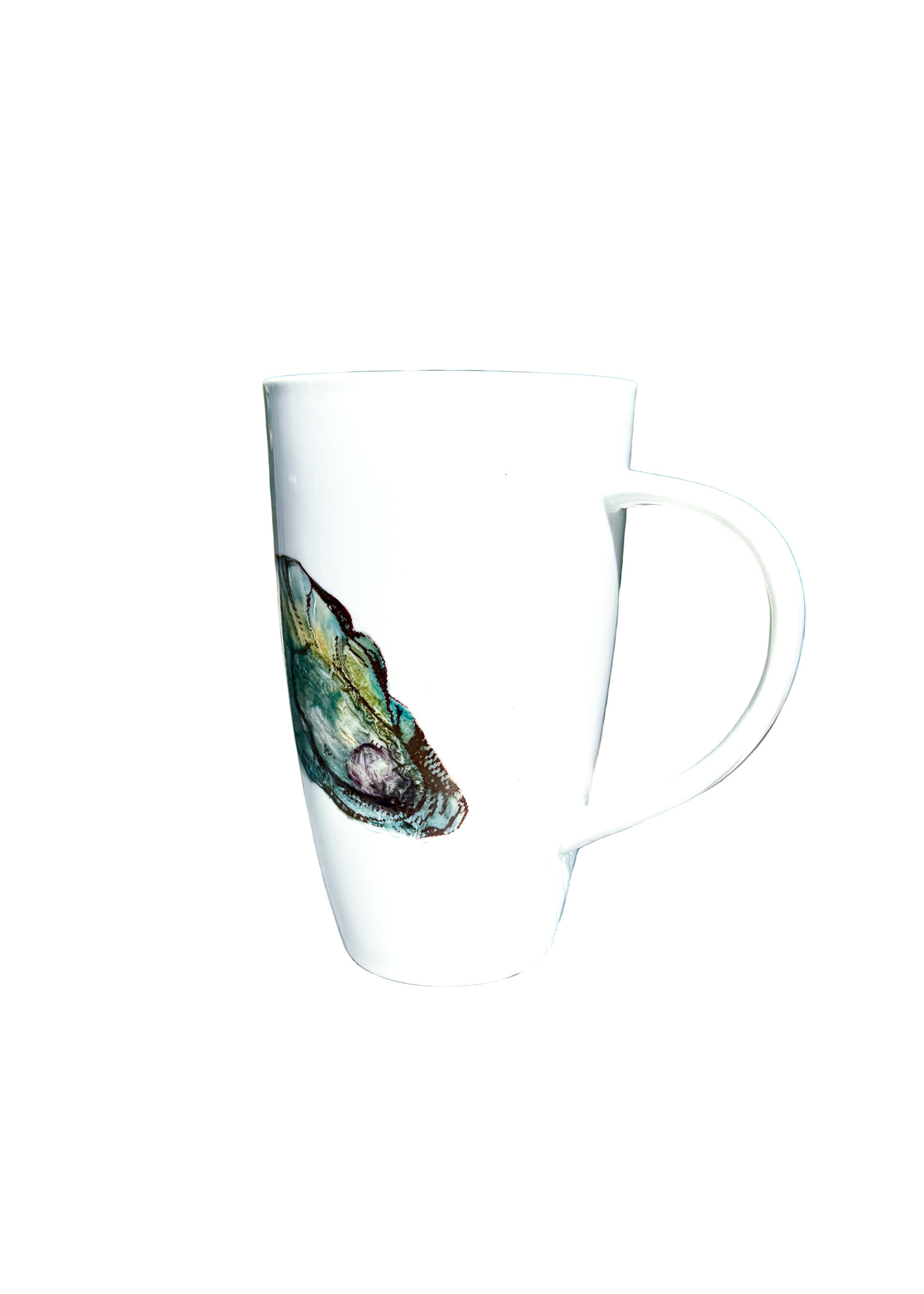 Oyster Shell Porcelain Latte Mug Coffee Tea