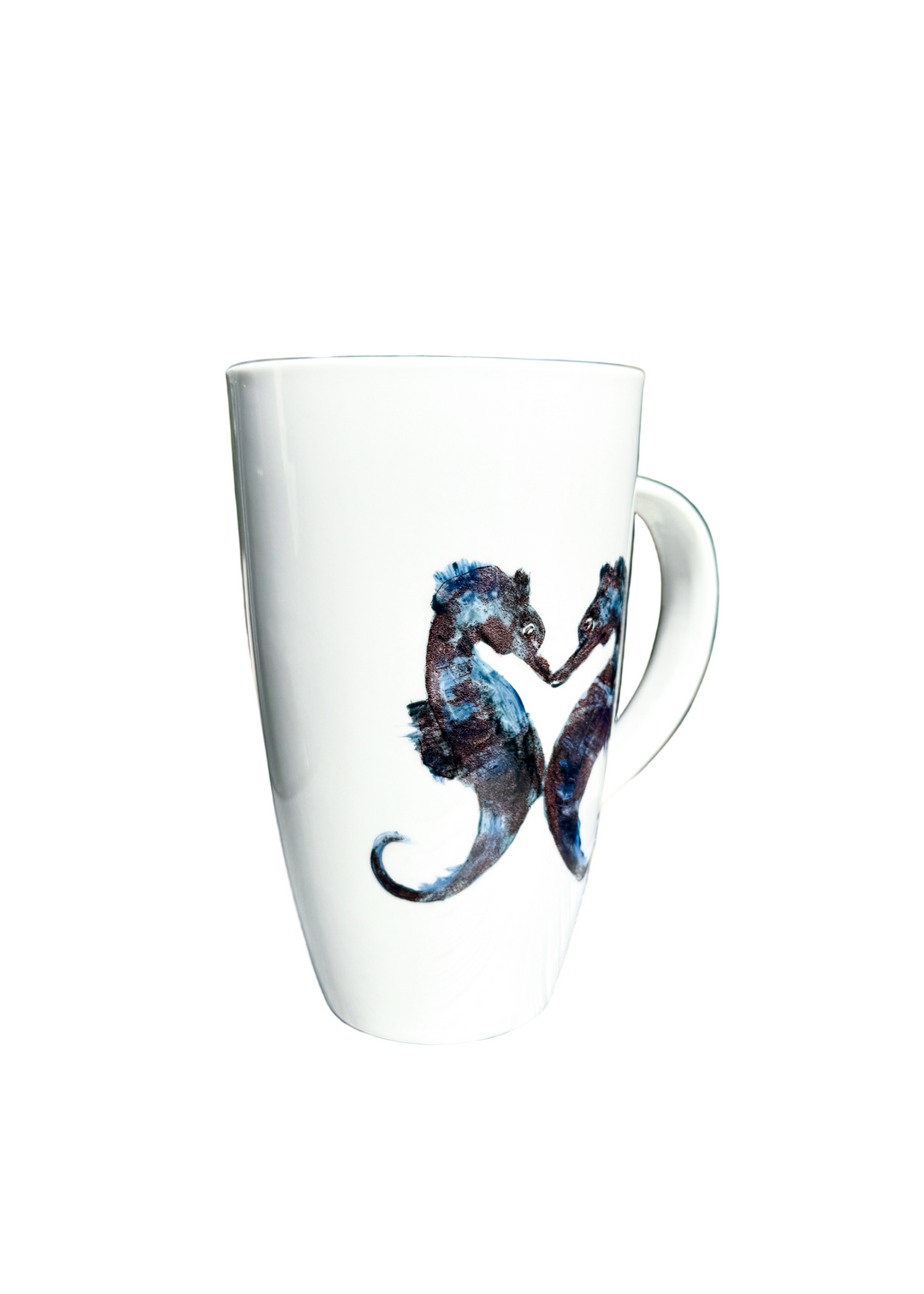 Coastal Seahorses Mug in Midnight Blue