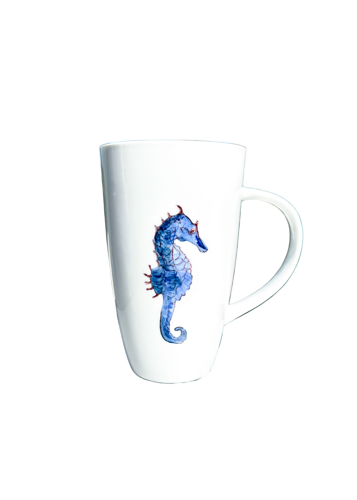 Coastal Seahorse Mug in Blue