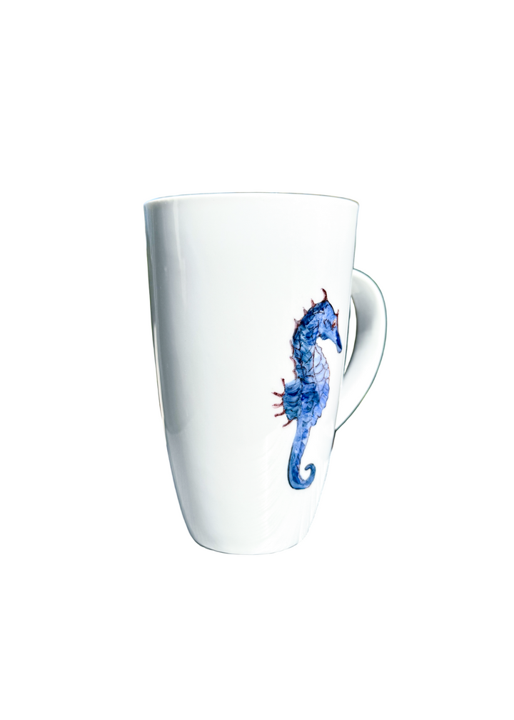 Coastal Seahorse Mug in Blue