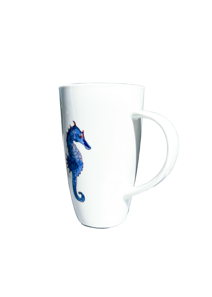 Coastal Seahorse Mug in Blue